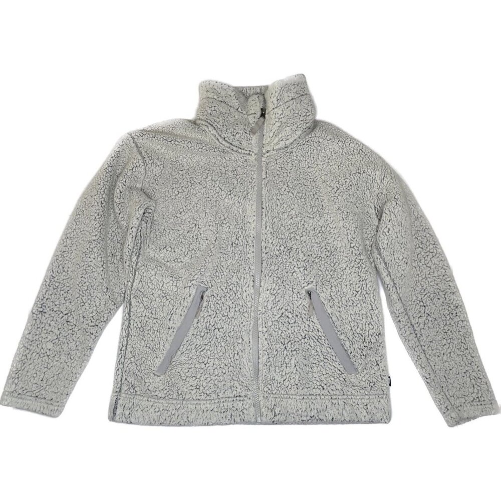 The North Face fleece sherpa full zip jacket women medium vintage grey - Picture 2 of 12